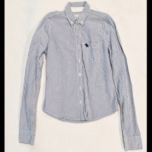 Abercrombie kids pinstripe button down shirt